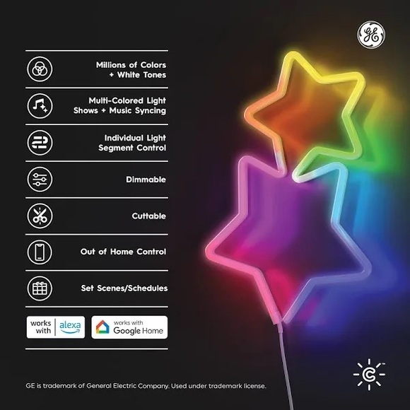 GE Cync Dynamic Effect 16' Decorative Neon Rope String NIB! - Picture 4 of 5